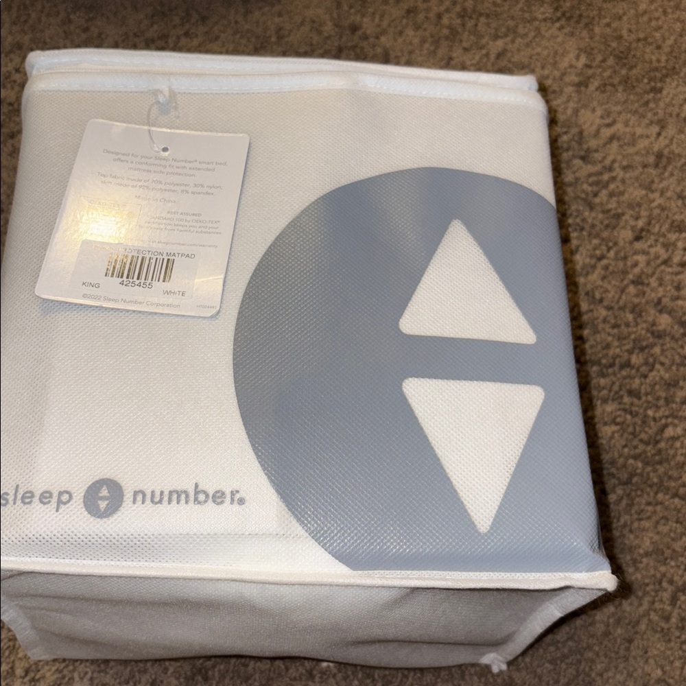 NWT! SLEEP NUMBER BED Total Protection King Mattress Pad. White. Style #425455